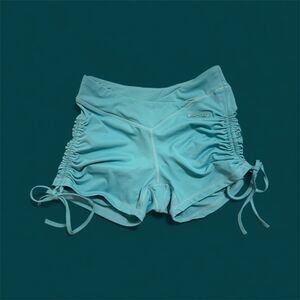 Bo+Tee Scrunch Butt Shorts - Teal/Aqua - Size XS